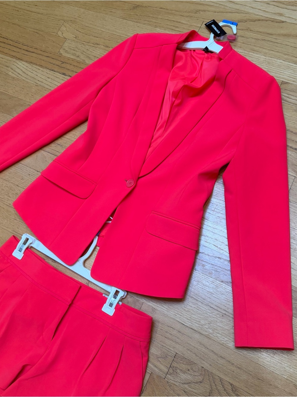 Express coral Tailored Blazer and Matching Shorts
